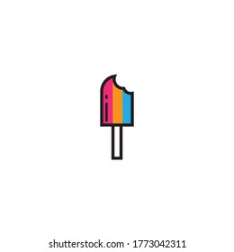 Ice cream icon vector symbol template