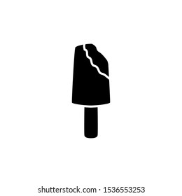 Ice cream icon vector , template logo design emblem isolated , best quality abstract element milk white product snack , summer outline solid background white multimedia food
