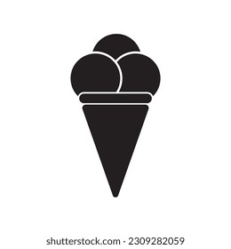 ice cream icon vector template illustration logo design