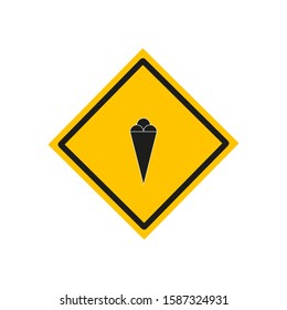 ice cream icon vector with three balls