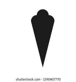 ice cream icon vector with three balls