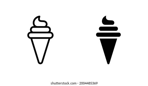 Ice cream icon vector for web, computer and mobile app