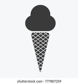 ice cream icon vector white background