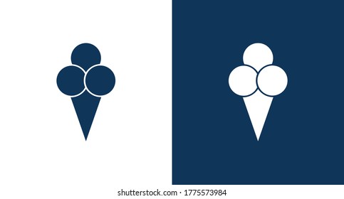 icono de helados para web y móvil