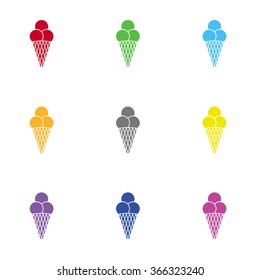 Ice cream icon for web and mobile