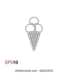 Ice cream icon for web and mobile