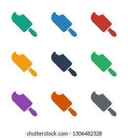 ice cream icon white background. Editable filled ice cream icon from family. Trendy ice cream icon for web and mobile.
