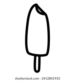 ice cream icon in white background. line icons of ice cream vector