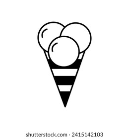 ice cream icon in white background