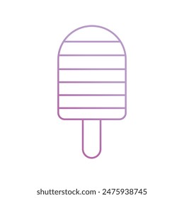 Icono de helado con fondo blanco Vector ilustración de stock