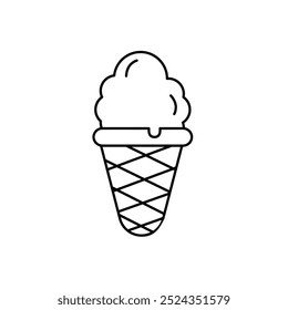ícone de sorvete com fundo branco vetor ilustração stock