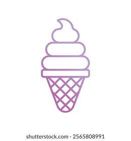 ice cream icon with white background vector stock illustration