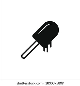 Ice cream icon for your website, logo, app, UI, product print. Ice cream concept flat Silhouette vector illustration icon