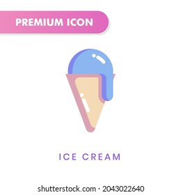 ice cream icon for your website design, logo, app, UI. Vector graphics illustration and editable stroke. ice cream icon flat design.