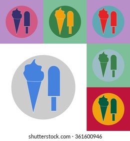 Ice cream icon,eps 10