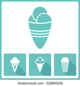 Ice cream icons for cafe
