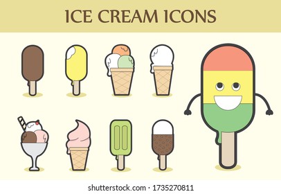 ice cream icons pack bundle