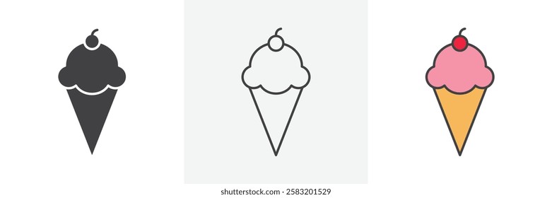 Ice cream icons pack for website designs