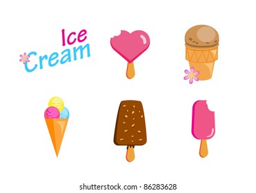 Ice cream icons set