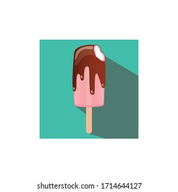 Ice cream icons set on a white background. Cartoon design, realistic
