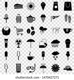 Ice cream icons set. Simple style of 36 ice cream vector icons for web for any design