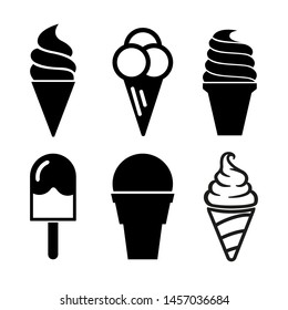Ice cream icons set – stock vector