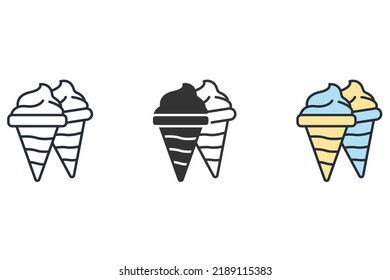 ice cream icons  symbol vector elements for infographic web