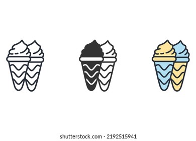Ice cream icons  symbol vector elements for infographic web