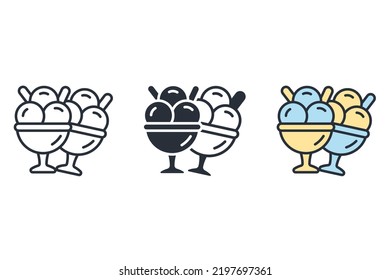 ice cream icons  symbol vector elements for infographic web