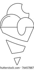 Ice cream icons vector 