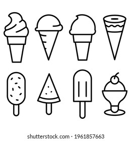  Ice cream icons, Vector illustration eps.10