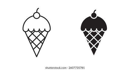 Ice cream icons vectors graphic designs