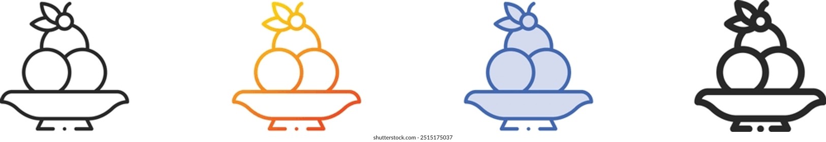 ice cream icon.Thin Linear, Gradient, Blue Stroke and bold Style Design Isolated On White Background