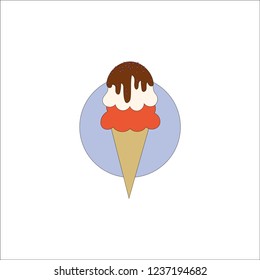 Ice cream icon.vector illustration