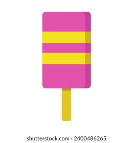 Ice cream illustrated on white background