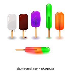 Ice cream illustrated in vector with gradients