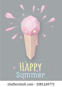  Ice cream illustration.