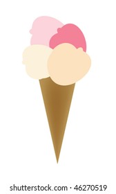 Ice cream illustration.