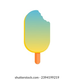 Ice cream illustration background with gradation