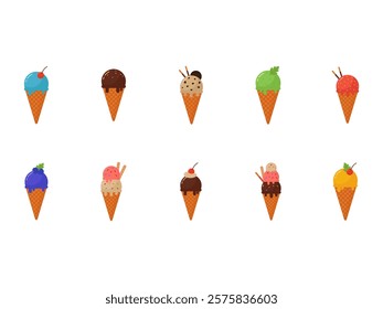 Ice Cream Illustration Element Set