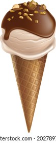 Ice cream illustration flat design
