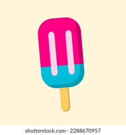 ice cream illustration in flat style. illustration for logos and brands