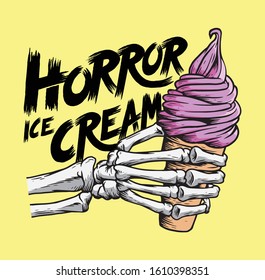 Ice cream illustration. hand drawn