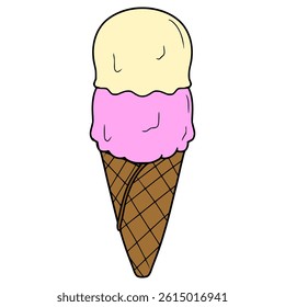 ice cream illustration hand drawn isolated vector