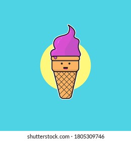 Ice cream illustration icon design