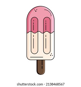 ice cream illustration isolated on white