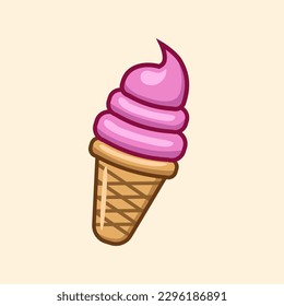 ice cream illustration for logo and children's book.