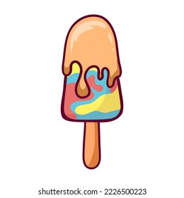 ice cream illustration logo vector