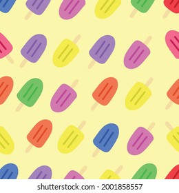 Patrón de ilustración del helado. Patrón creativo sin fisuras de comida de collage. Plantilla de diseño de moda.
