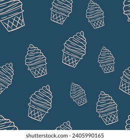 ice cream illustration, perfect for websites, banners, menus, flyers, confectionery business cards